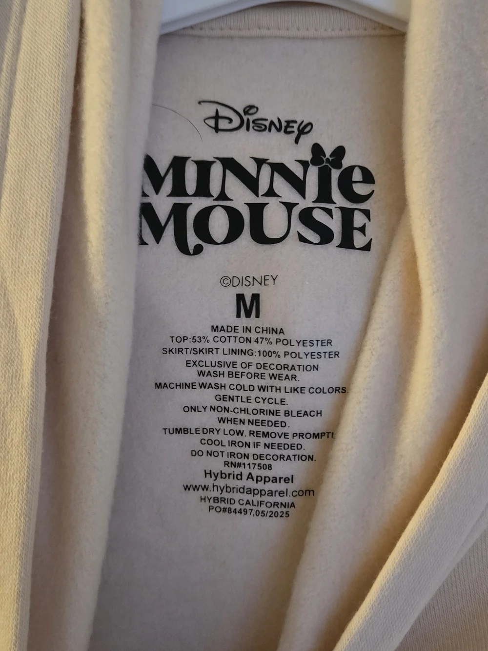 Disney Cream Hoodie Dress with Orange Tulle Skirt